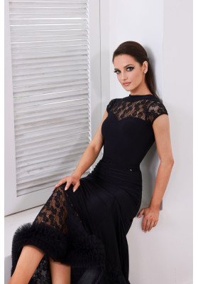 M476 Black Latin Practice Skirt ruviso-dancewear.com