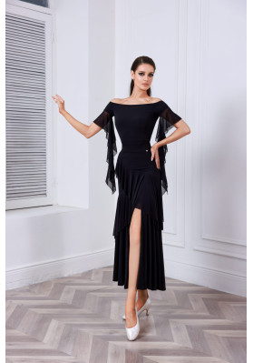 M478 Black Latin Practice Skirt ruviso-dancewear.com