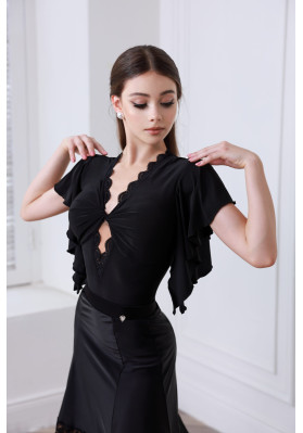 M479 Black Latin Practice Skirt ruviso-dancewear.com