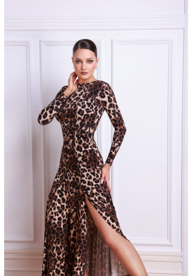 M481 Leopard Print Practice Dress ruviso-dancewear.com