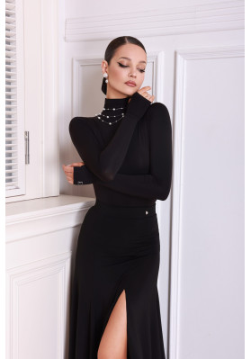 M486 Black Latin Practice Skirt ruviso-dancewear.com