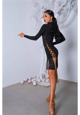 L102 Black Latin Practice Dress ruviso-dancewear.com