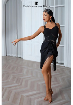 L104 Black Latin Practice Dress ruviso-dancewear.com