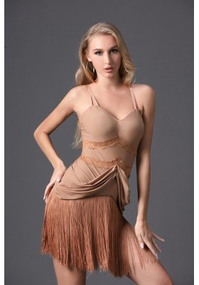 L104 Flesh Latin Practice Dress ruviso-dancewear.com