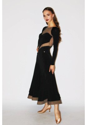 M128 Black Sweetheart Latin Practice Dress ruviso-dancewear.com