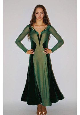 M174 Jade Green Latin Practice Dress ruviso-dancewear.com