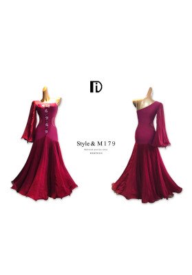 M179 Cherry Red Latin Practice Dress ruviso-dancewear.com