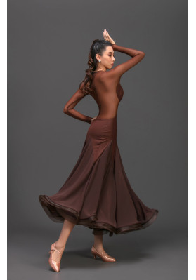 M183 Chocolate Latin Practice Dress ruviso-dancewear.com