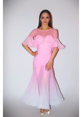 M197 Pink Ombre Latin Practice Dress ruviso-dancewear.com