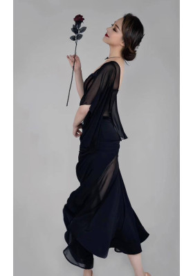 M331 (Black) Corset-Inspired Latin Practice Dress  ruviso-dancewear.com