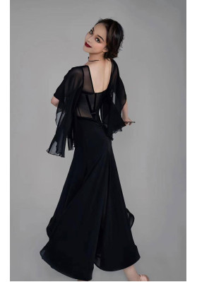 M331 (Black) Corset-Inspired Latin Practice Dress  ruviso-dancewear.com