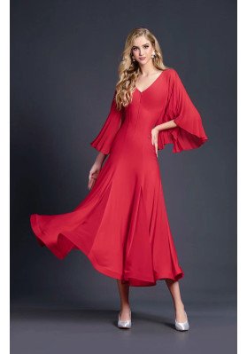 M342 Red Latin Practice Dress ruviso-dancewear.com