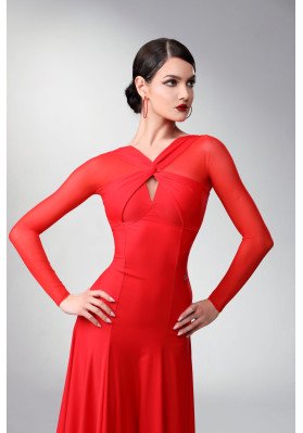 M350 Red Latin Practice Dress ruviso-dancewear.com