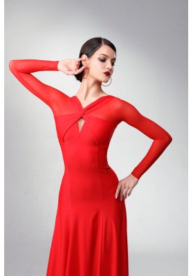 M350 Red Latin Practice Dress ruviso-dancewear.com