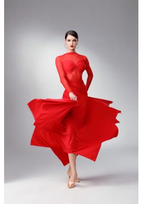 M362 Red Latin Practice Dress ruviso-dancewear.com
