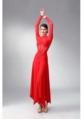 M362 Red Latin Practice Dress ruviso-dancewear.com