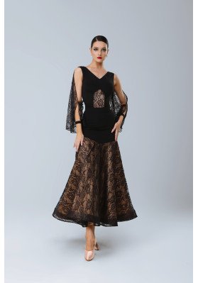 M456 Black Latin Practice Skirt ruviso-dancewear.com