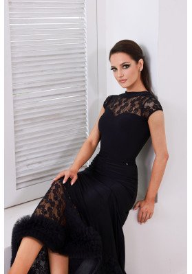 M476 Black Latin Practice Skirt ruviso-dancewear.com