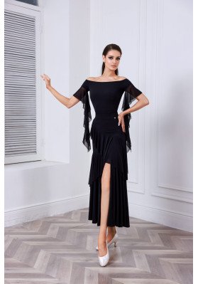 M478 Black Latin Practice Skirt ruviso-dancewear.com