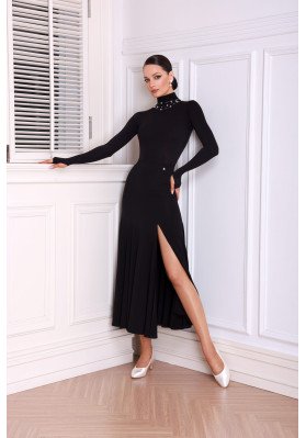 M486 Black Latin Practice Skirt ruviso-dancewear.com