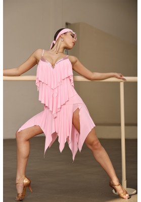 Latin Dance Dress A19 Slip Fringe Dress ruviso-dancewear.com