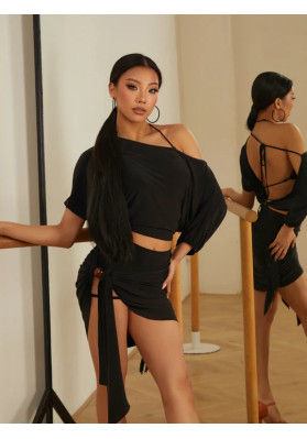 Latin Dance Skirt 26019 Hiss Fringe Skirt ruviso-dancewear.com