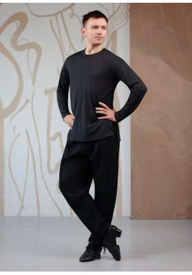 Men’s Asymmetrical Long Sleeve Dance Top – RICCARDO MBT01XX ruviso-dancewear.com