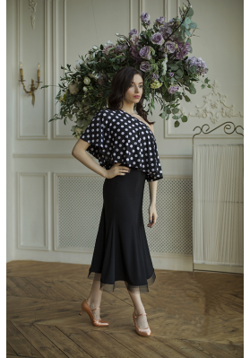 FD Skirt JUS-1199 – Ballroom Standard Skirt with Open Regiline Hem ruviso-dancewear.com