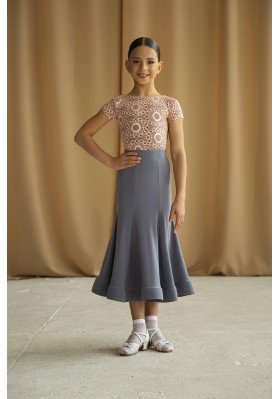  FD Skirt JUS-1201 KW – Short Ballroom Skirt for Standard, Six-Gusset Year Cut ruviso-dancewear.com
