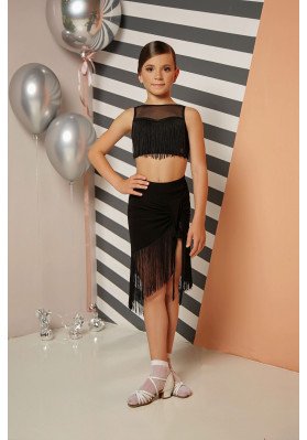 FD Top TP-1213 – Women’s Sleeveless Latin Dance Top with Fringe and Open Back ruviso-dancewear.com