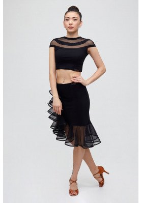 Women's Latin Dance Top 632 by Freestyle – Stretch Mesh ruviso-dancewear.com