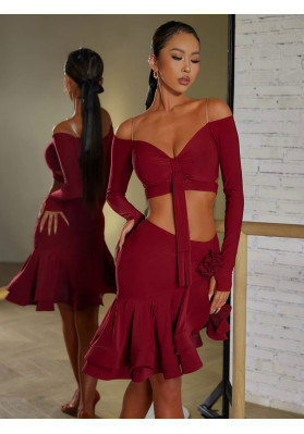 Skirt For Ballroom Dancing | Rosy Skirt - 23117 ruviso-dancewear.com