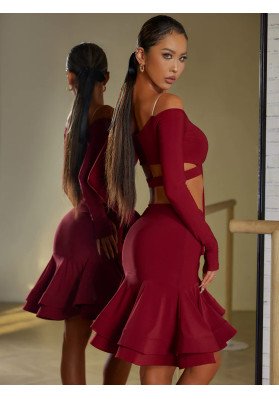 Falda para bailes de salón | Falda Rosada - 23117 ruviso-dancewear.com