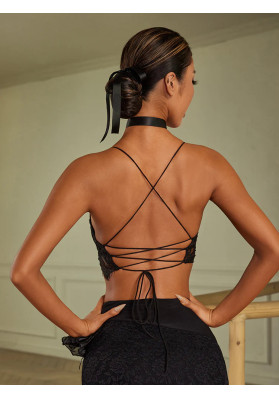 Top For Ballroom Dancing | Lace Lash Top - 2398 ruviso-dancewear.com